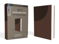 Title: NIV, Super Giant Print Reference Bible, Leathersoft, Brown, Red Letter, Comfort Print, Author: Zondervan