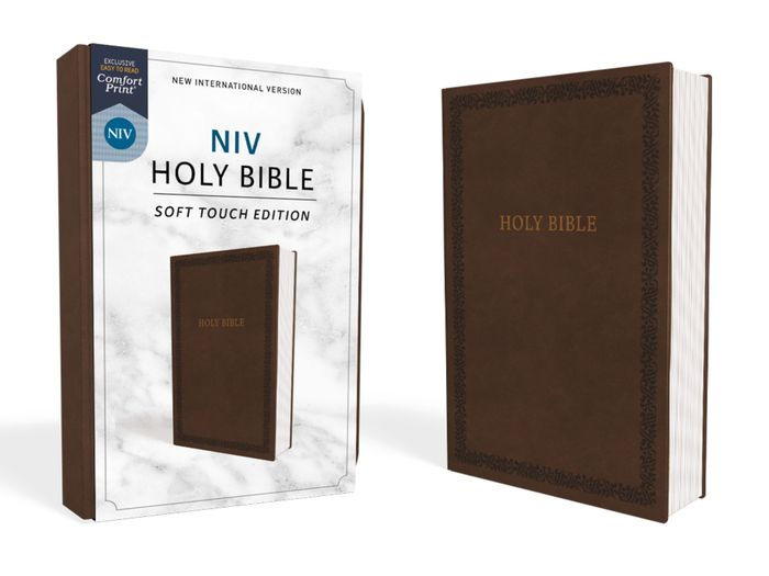 NIV, Holy Bible, Soft Touch Edition, Leathersoft, Brown, Comfort Print by  Zondervan, Hardcover