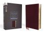 NASB, Thinline Bible, Large Print, Bonded Leather, Burgundy, Red Letter, 1995 Text, Comfort Print