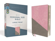 Title: NIV, Personal Size Bible, Large Print, Leathersoft, Pink/Gray, Red Letter, Comfort Print, Author: Zondervan