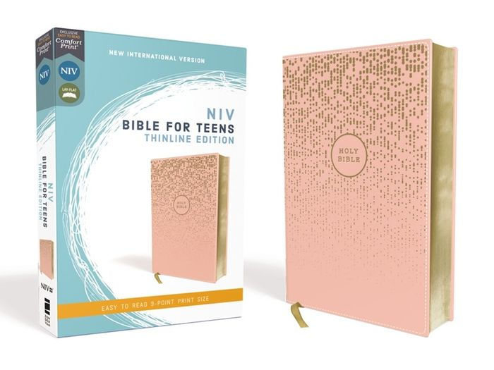 Personalized NIV Teen Study Bible Compact - Pink LeatherSoft 2024 ** Custom Imprinted