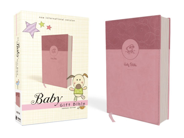 NIV, Baby Gift Bible, Holy Bible, Leathersoft, Pink, Red Letter, Comfort Print: Keepsake Edition