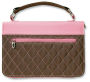 Aspen Microfiber Brown Pink Large Bible Cover
