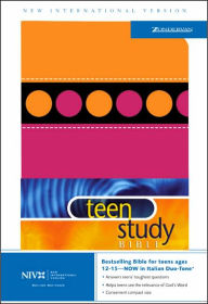 NIV Teen Study Bible, Orange and Pink