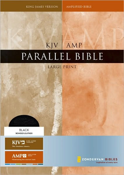 KJV/Amplified Parallel Bible, Large Print By Zondervan, Hardcover ...