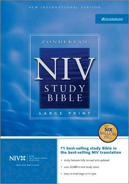 Zondervan NIV Study Bible, Large Print By Kenneth L. Barker, Zondervan ...