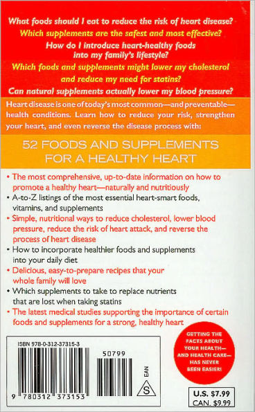 52 Foods and Supplements for a Healthy Heart: A Guide to All of the Nutrition You Need, from A-to-Z (Healthy Home Library Series)