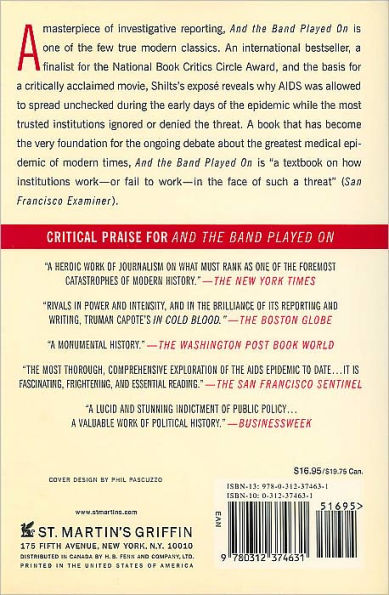 And the Band Played On: Politics, People, and the AIDS Epidemic, 20th-Anniversary Edition