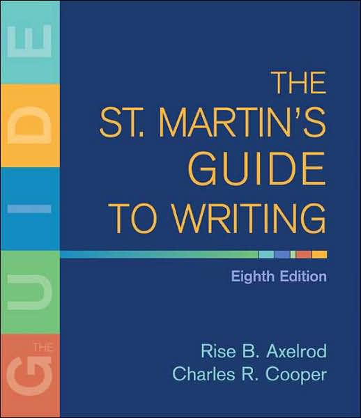st martins guide to writing The st martin's guide to read more about students, writing, essay, chapter, class and activity. st martins guide to writing The st martin's guide to read more about students, writing, essay, chapter, class and activity.