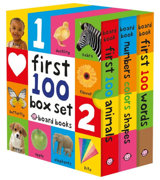 First 100 Board Book Box Set (3 books) by Roger Priddy, Hardcover