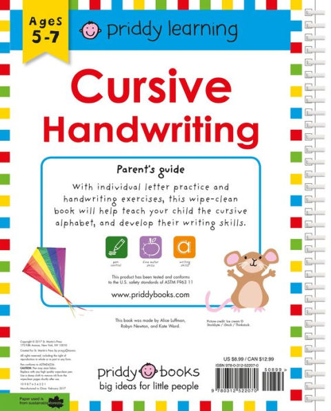 Wipe Clean Workbook: Cursive Handwriting: Ages 5-7; wipe-clean with pen