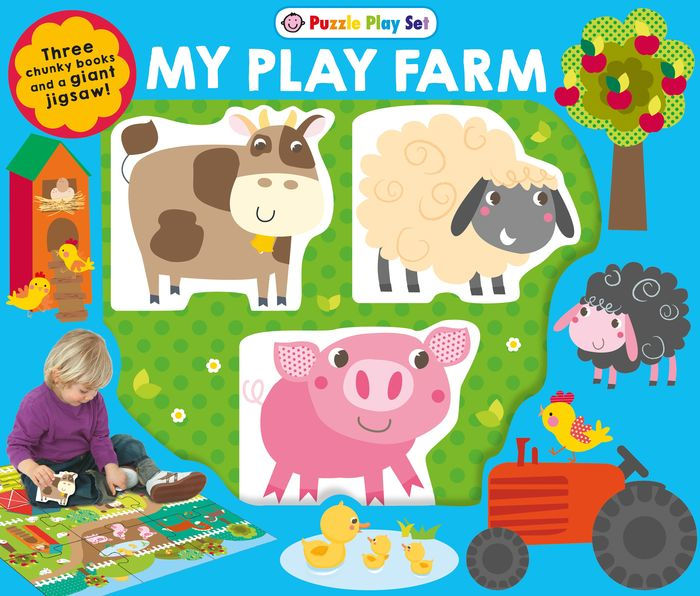 Puzzle Play Set MY PLAY FARM Three Chunky Books and a Giant Jigsaw