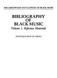 Bibliography of Black Music, Volume 1: Reference Materials