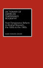Dictionary Of American Temperance Biography