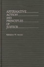 Affirmative Action and Principles of Justice