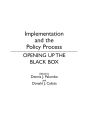 Implementation and the Policy Process: Opening Up the Black Box