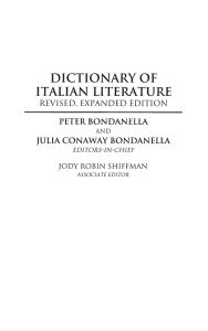 Dictionary of Italian Literature / Edition 2