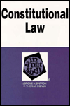 Constitutional Law in a Nutshell / Edition 3