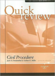 Sum and Substance Quick Review on Civil Procedure / Edition 7