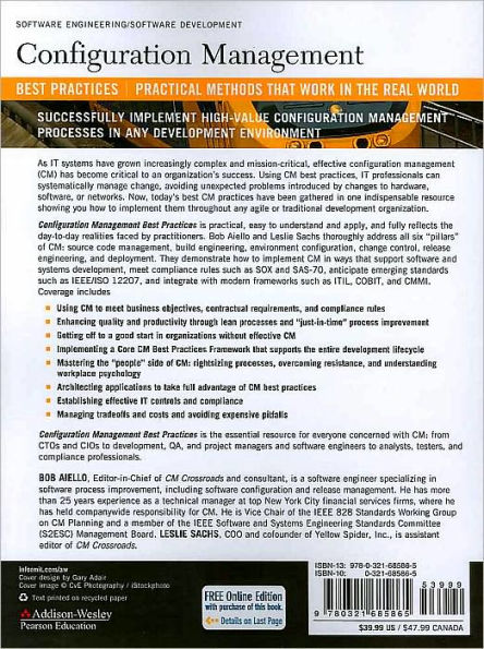 Configuration Management Best Practices: Practical Methods that Work in the Real World / Edition 1