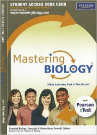 MasteringBiology with Pearson eText Student Access Code Card for Campbell Biology: Concepts & Connections / Edition 7