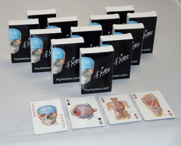 Netter Playing Cards: Netter's Anatomy Art Cards Box of 12 Decks (Bulk)