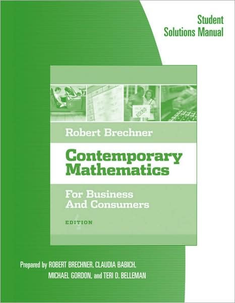 Contemporary Mathematics For Business And Consumers / Edition 4 By ...