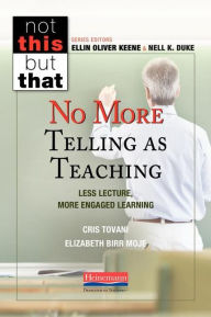 Title: No More Telling as Teaching: Less Lecture, More Engaged Learning, Author: Cris Tovani