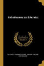 Kollektaneen zur Literatur.