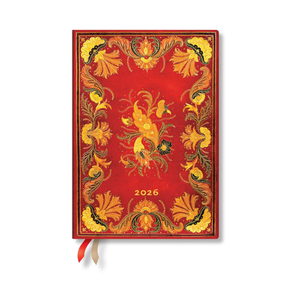 Paperblanks 2026 Fiammetta Fiammetta 12-Month Planner MIDI Horizontal Elastic Band 160 Pg 100 GSM
