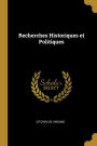 Recherches Historiques et Politiques