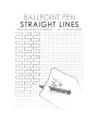 Ballpoint Pen STRAIGHT LINES Drawing Practice Copybook