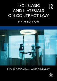 Title: Text, Cases and Materials on Contract Law, Author: Richard Stone