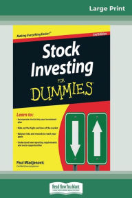 Title: Stock Investing for Dummies(R) (16pt Large Print Edition), Author: Paul Mladjenovic