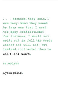 Title: Can't and Won't, Author: Lydia Davis
