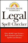 Random House Webster's Legal Spell Checker