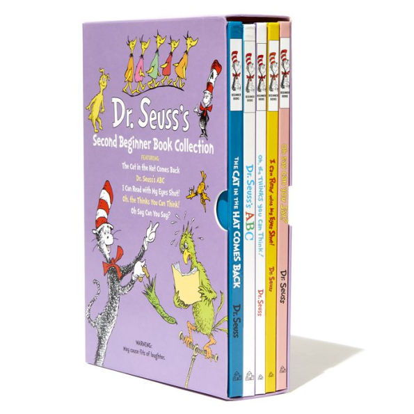 Dr. Seuss's Second Beginner Book Boxed Set Collection: The Cat in the Hat Comes Back; Dr. Seuss's ABC; I Can Read with My Eyes Shut!; Oh, the Thinks You Can Think!; Oh Say Can You Say?