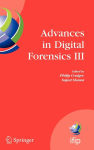 Alternative view 2 of Advances in Digital Forensics III: IFIP International Conference on Digital Forensics , National Center for Forensic Science, Orlando Florida, January 28-January 31, 2007