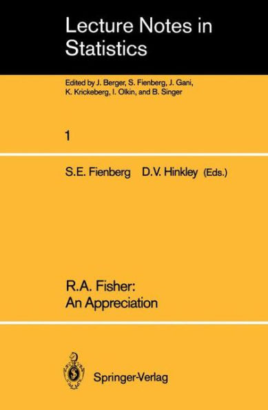 R.A. Fisher: An Appreciation / Edition 1