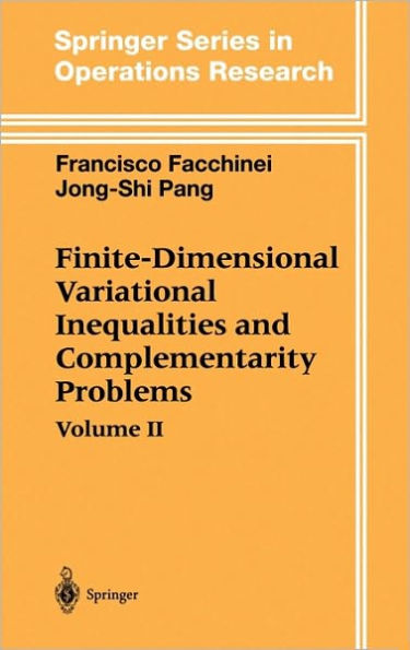 Finite-Dimensional Variational Inequalities and Complementarity Problems / Edition 1