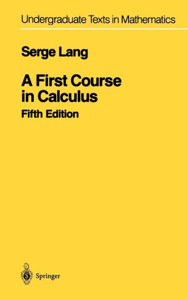 A First Course in Calculus