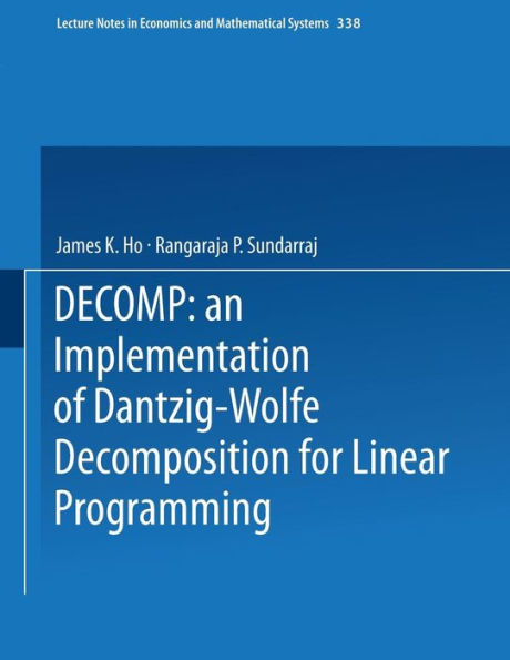 DECOMP: an Implementation of Dantzig-Wolfe Decomposition for Linear Programming