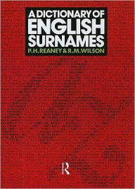 Title: A Dictionary of English Surnames / Edition 1, Author: P. H. Reaney