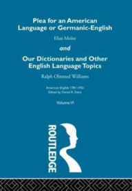 Title: Plea For An American Language, Author: Elias Molee