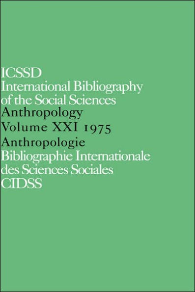 IBSS: Anthropology: 1975 Vol 21 / Edition 1