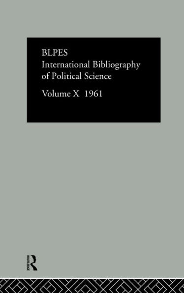 IBSS: Political Science: 1961 Volume 10