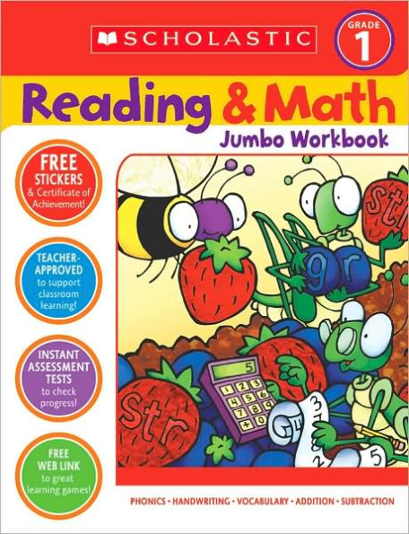 Reading and Math Jumbo Workbook: Grade 1