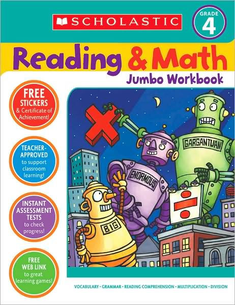 Reading and Math Jumbo Workbook: Grade 4 by Terry Cooper, Paperback