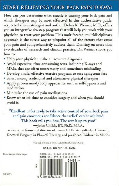 What Your Doctor May Not Tell You about Back Pain: The 6-Step Program for Lasting Relief