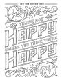 Alternative view 2 of The Happiness Project Mini Posters: A Coloring Book: 20 Hand-Lettered Quotes to Pull Out and Frame